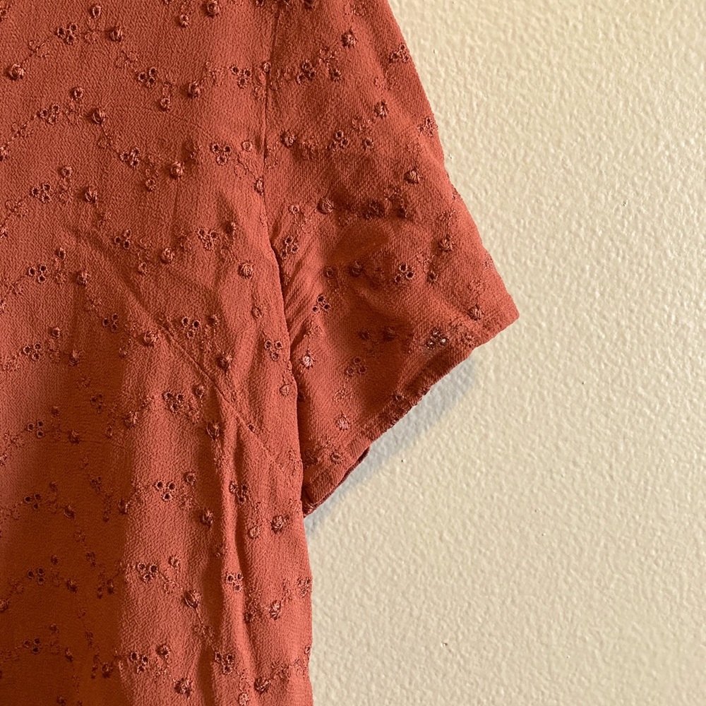 Vintage rust orange button up